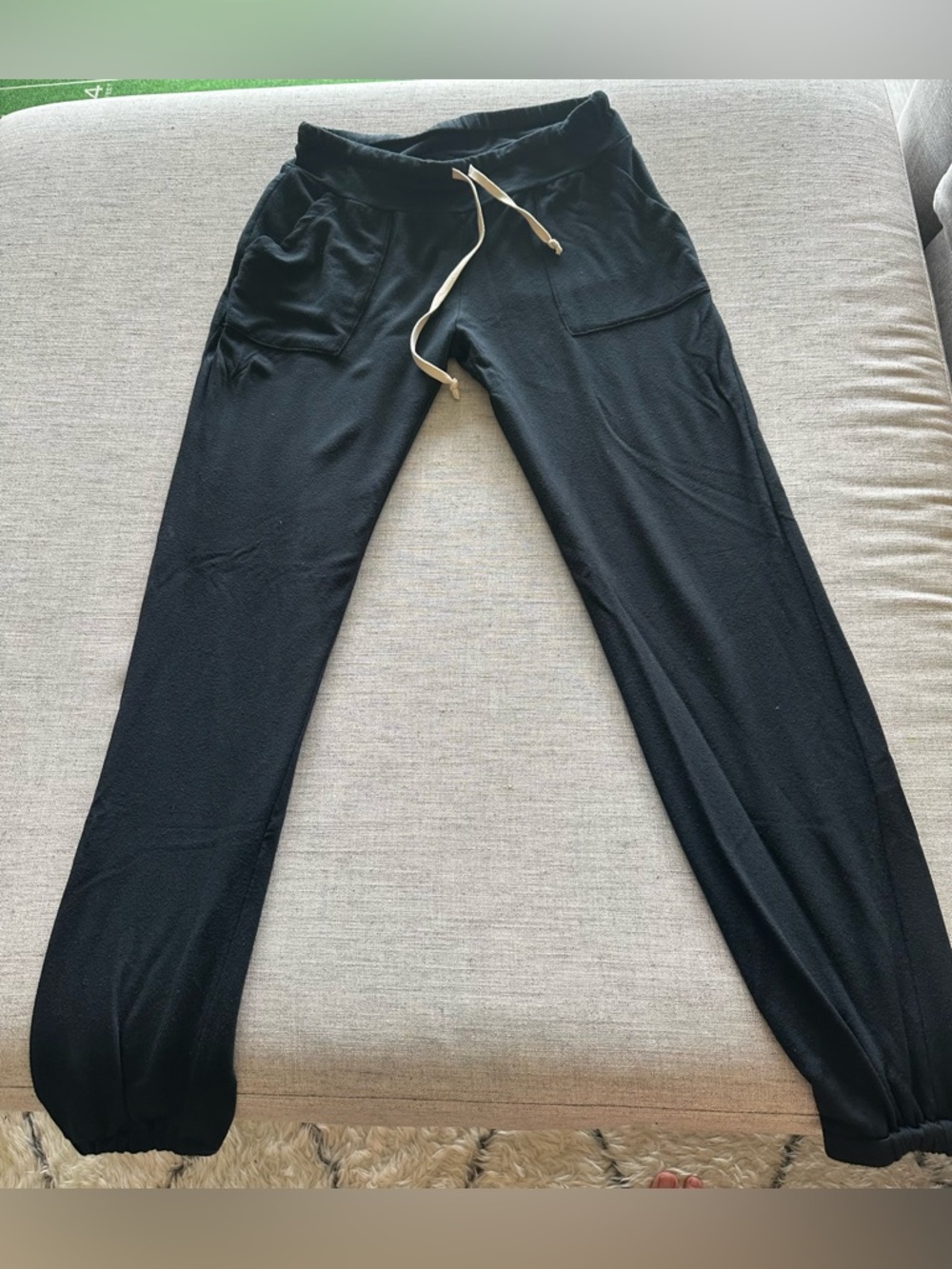 Black Drawstring Jogger Pants